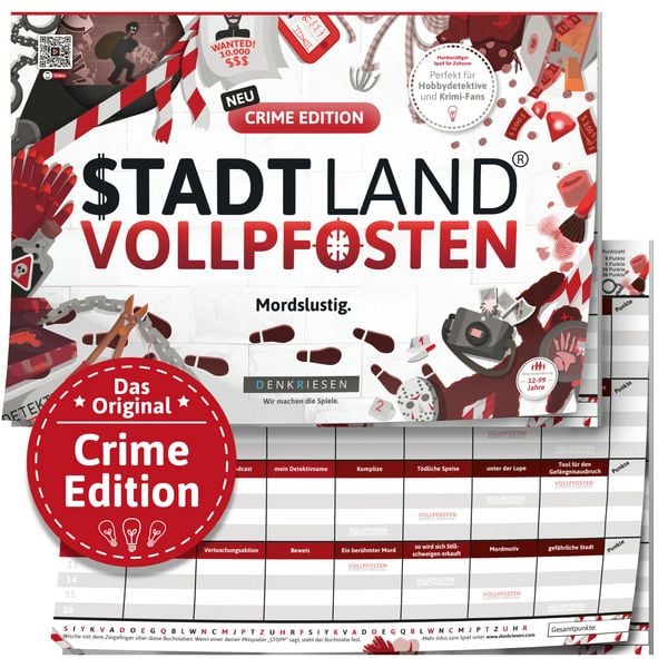 Produktbild: DENKRIESEN - STADT LAND VOLLPFOSTEN&reg; - CRIME EDITION "Mordslustig." - A4
