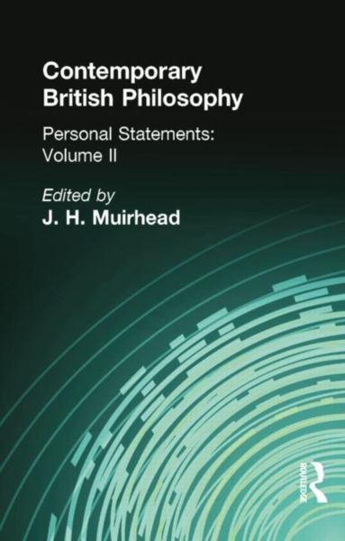 Produktbild: Muirhead, J: Contemporary British Philosophy