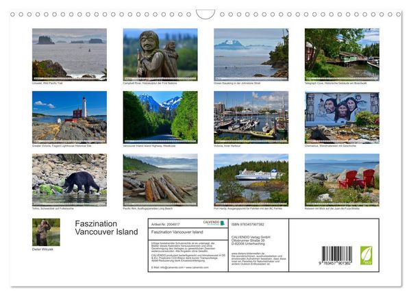Produktbild: Faszination Vancouver Island (Wandkalender 2026 DIN A3 quer), CALVENDO Monatskalender