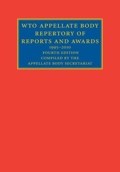 Produktbild: WTO Appellate Body Repertory of Reports and Awards