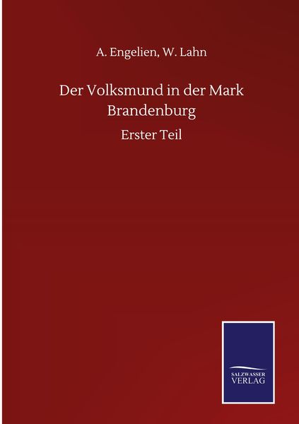 Produktbild: Der Volksmund in der Mark Brandenburg