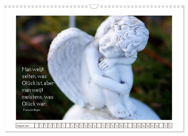 Produktbild: Engel-Kalender mit Zitaten (Wandkalender 2026 DIN A3 quer), CALVENDO Monatskalender