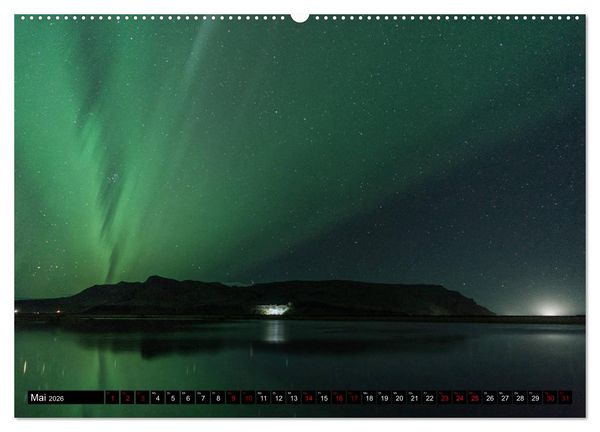 Produktbild: Aurora borealis - Magische Polarlichtn&auml;chte in Island und Norwegen (Wandkalender 2026 DIN A2 quer), CALVENDO Monatskalender