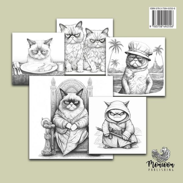 Produktbild: Garstige Katzen Malbuch f&uuml;r Erwachsene Graustufen