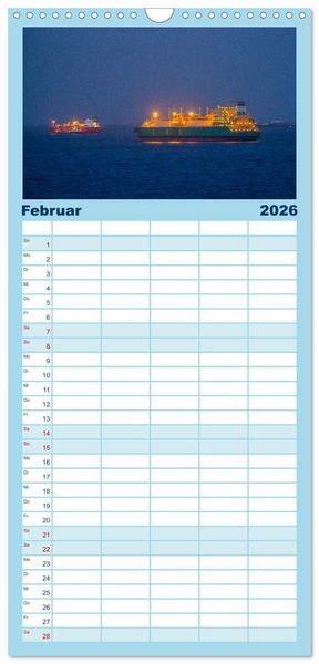 Produktbild: Familienplaner 2026 - Hochseeschiffe mit 5 Spalten (Wandkalender, 21 x 45 cm) CALVENDO