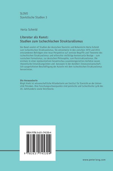 Produktbild: Literatur als Kunst: Studien zum Tschechischen Strukturalismus