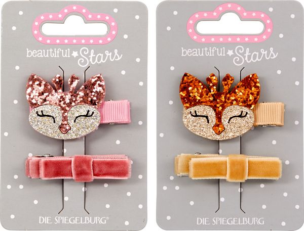 Produktbild: Haarclips Reh & Schleife - beautiful Stars, sort.