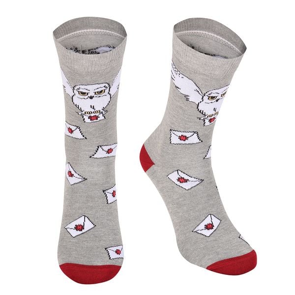 Produktbild: Harry Potter Hogwarts Letter (Grey Socks) L/XL