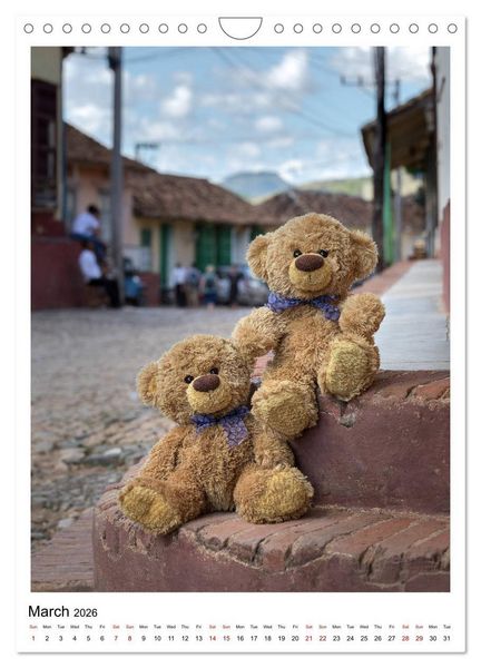Produktbild: Travelling Teddy Cuba Edition 2026 (Wall Calendar 2026 DIN A4 portrait), CALVENDO 12 Month Wall Calendar