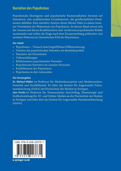 Produktbild: Narrative des Populismus