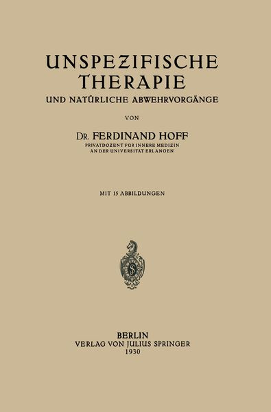 Produktbild: Unspezifische Therapie