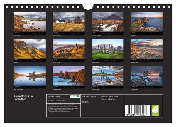 Produktbild: Schottland zum Verlieben (Wandkalender 2026 DIN A4 quer), CALVENDO Monatskalender