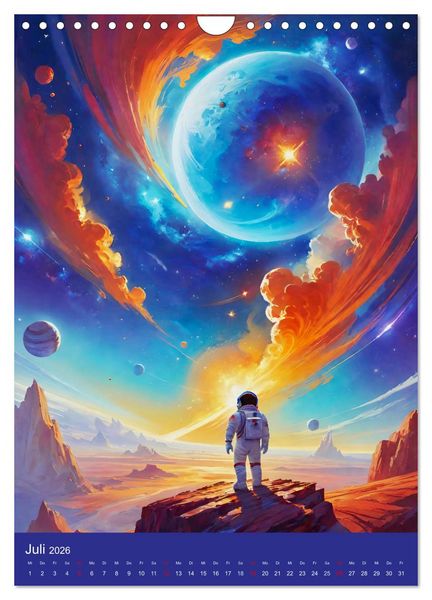 Produktbild: Astronauten. Auf Entdeckungsreise in fremde Galaxien (Wandkalender 2026 DIN A4 hoch), CALVENDO Monatskalender