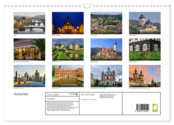 Produktbild: Tschechien (Wandkalender 2026 DIN A3 quer), CALVENDO Monatskalender