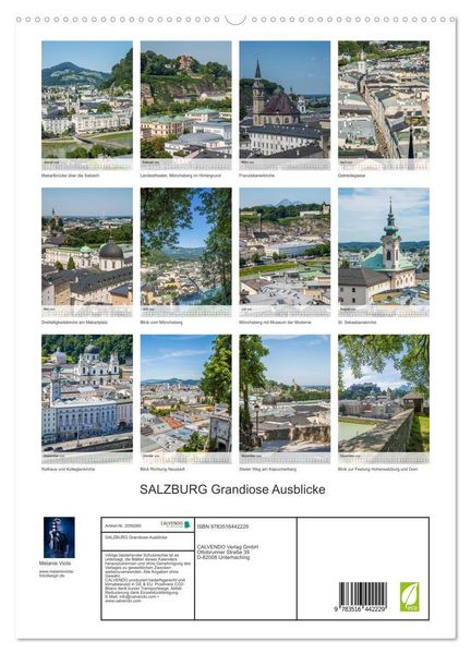 Produktbild: SALZBURG Grandiose Ausblicke (hochwertiger Premium Wandkalender 2026 DIN A2 hoch), Kunstdruck in Hochglanz