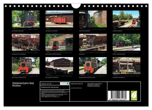 Produktbild: Waldeisenbahn Bad Muskau (Wandkalender 2026 DIN A4 quer), CALVENDO Monatskalender