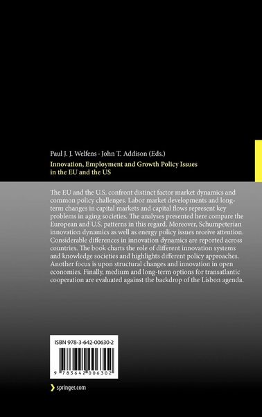 Produktbild: Innovation, Employment and Growth Policy Issues in the EU and the US