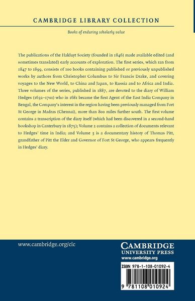 Produktbild: Diary of William Hedges, Esq.