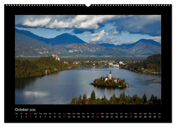 Produktbild: Lake Bled Slovenia (High Quality Premium Wall Calendar 2026 DIN A2 landscape),CALVENDO 12 Month Wall Calendar