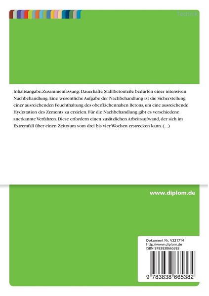 Produktbild: Nachbehandlung von Beton durch Zugabe wasserspeichernder Zus&auml;tze