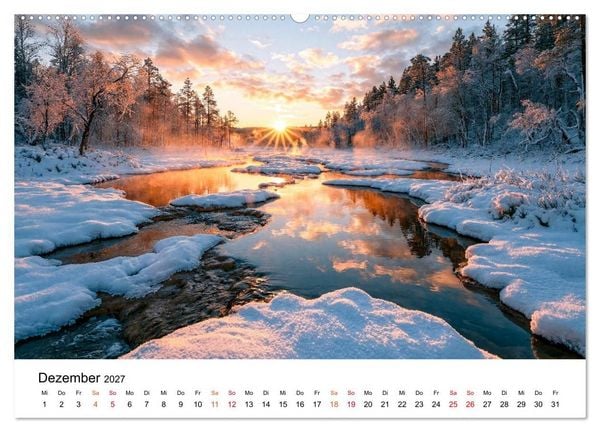 Produktbild: Sonnenjahr (Wandkalender 2027 DIN A2 quer), CALVENDO Monatskalender