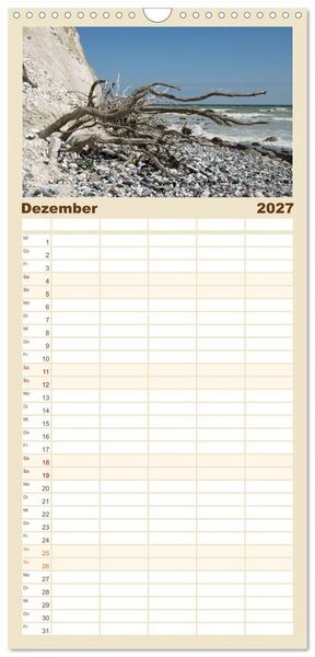 Produktbild: Familienplaner 2027 - R&uuml;gen PUR mit 5 Spalten (Wandkalender, 21 x 45 cm) CALVENDO