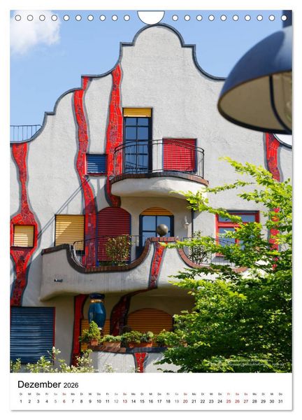 Produktbild: Wohnen unterm Regenturm - Ein Hundertwasser Architekturprojekt, 1991-94 (Wandkalender 2026 DIN A4 hoch), CALVENDO Monatskalender