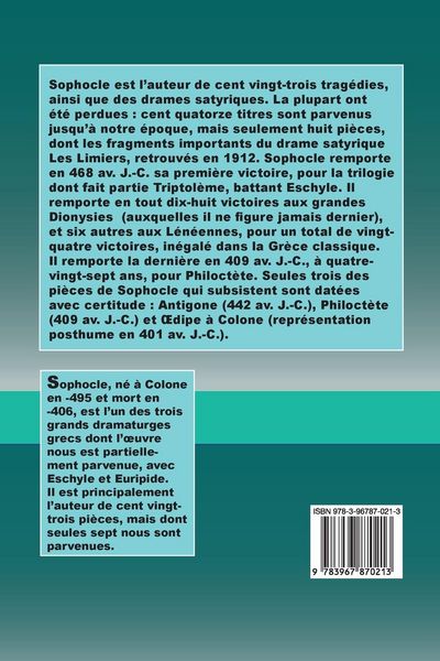 Produktbild: Trag&eacute;dies de Sophocle