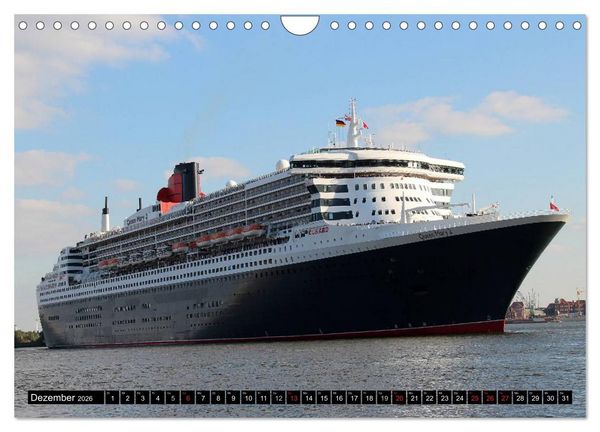Produktbild: Kreuzfahrtschiffe in Hamburg (Wandkalender 2026 DIN A4 quer), CALVENDO Monatskalender