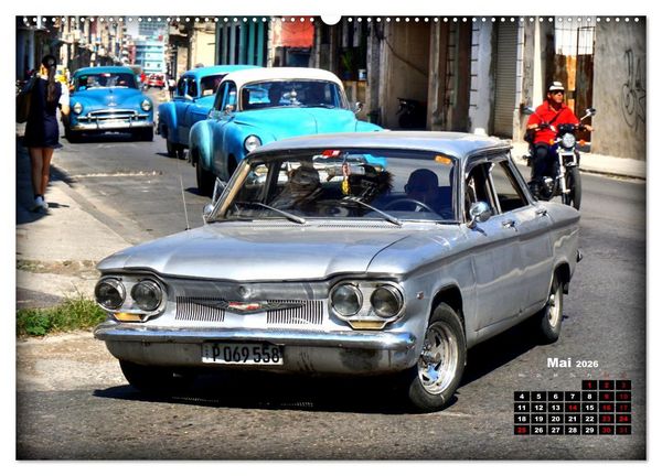 Produktbild: CORVAIR - Ein Chevy mit Heckmotor und ohne Heckflossen (hochwertiger Premium Wandkalender 2026 DIN A2 quer), Kunstdruck in Hochglanz
