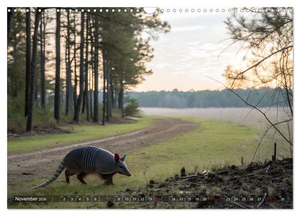 Produktbild: Zootier des Jahres 2025 - G&uuml;rteltier (Wandkalender 2026 DIN A3 quer), CALVENDO Monatskalender