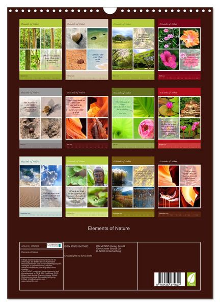 Produktbild: Elements of Nature (Wandkalender 2026 DIN A3 hoch), CALVENDO Monatskalender