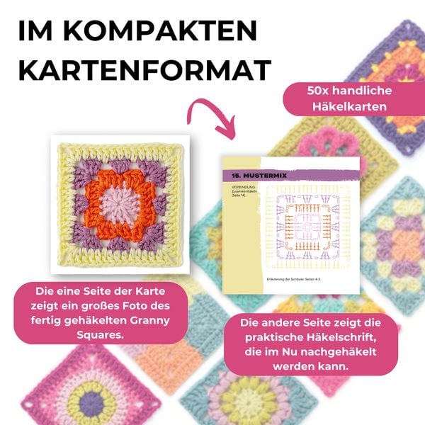 Produktbild: Granny Square H&auml;kel-Karten (Deutsche Ausgabe)