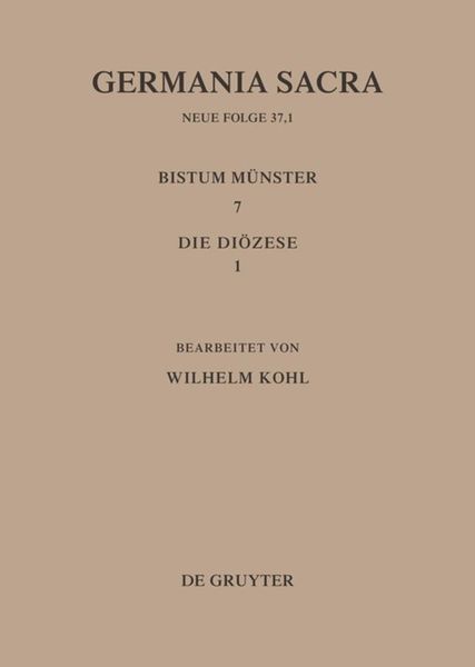 Produktbild: Die Bist&uuml;mer der Kirchenprovinz K&ouml;ln. Das Bistum M&uuml;nster 7,1: Die Di&ouml;zese