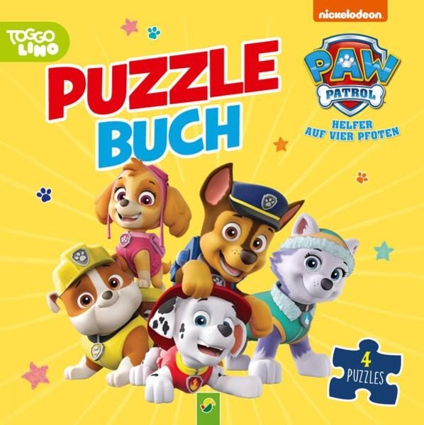 PAW Patrol Puzzlebuch | Mit 4 Puzzles à 12 Teilen, Gebundene Ausgabe von Katharina Bensch,Schwager & Steinlein Verlag, Schwager & Steinlein,