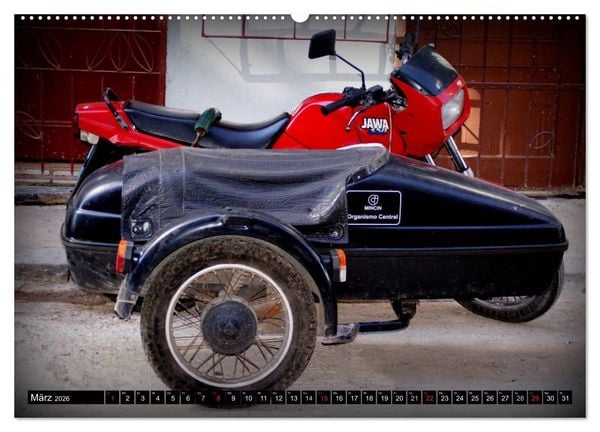 Produktbild: Motorrad-Gespanne in Kuba (Wandkalender 2026 DIN A2 quer), CALVENDO Monatskalender