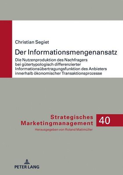 Produktbild: Der Informationsmengenansatz