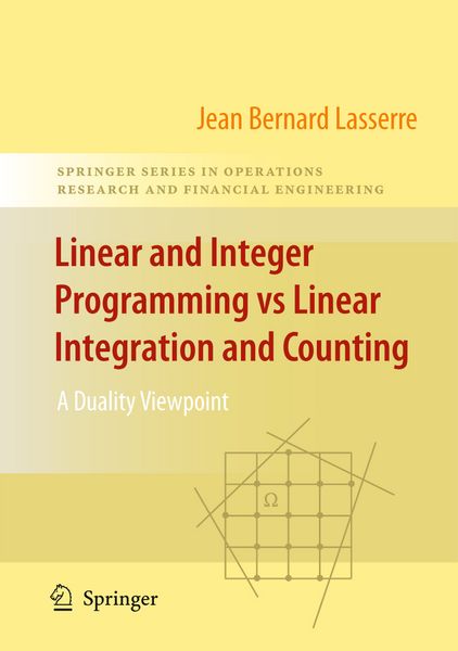 Produktbild: Linear and Integer Programming vs Linear Integration and Counting
