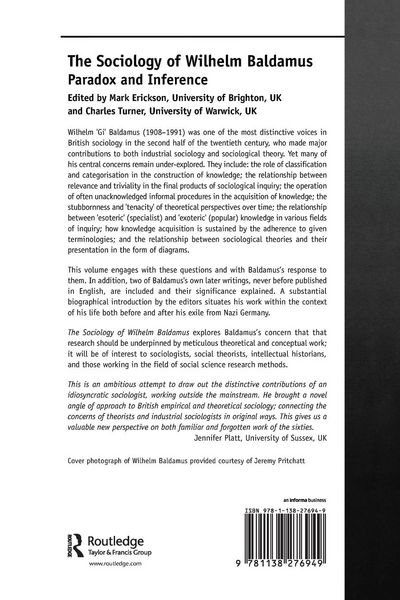 Produktbild: The Sociology of Wilhelm Baldamus
