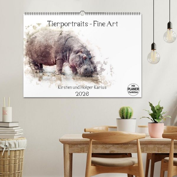 Produktbild: Tierportraits - Fine Art (Wandkalender 2026 DIN A2 quer), CALVENDO Monatskalender