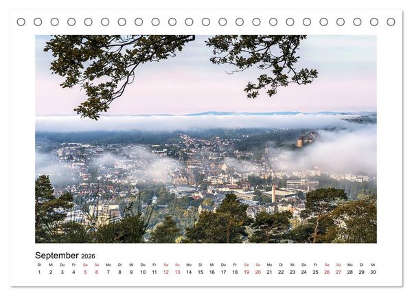 Produktbild: Marburg an der Lahn - ein Jahr in Bildern (Tischkalender 2026 DIN A5 quer), CALVENDO Monatskalender
