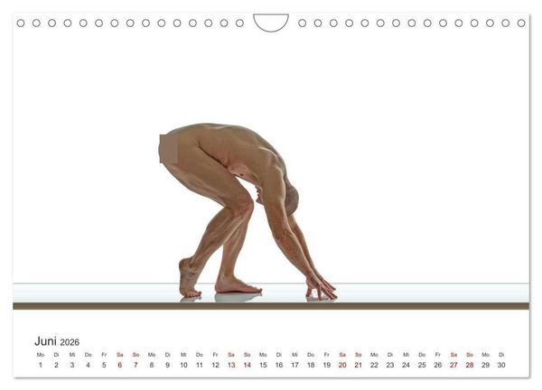 Produktbild: Form und Sinnlichkeit - minimalistische M&auml;nnerakte (Wandkalender 2026 DIN A4 quer), CALVENDO Monatskalender