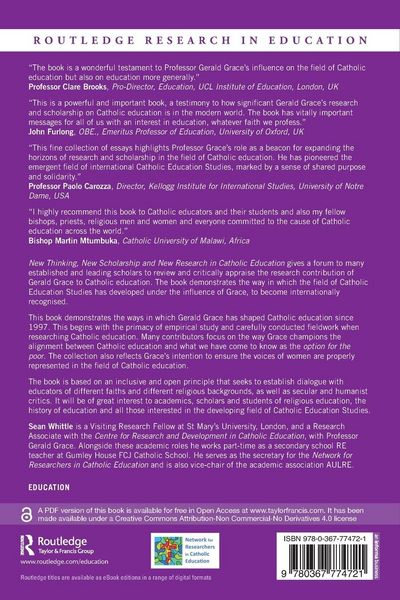 Produktbild: New Thinking, New Scholarship and New Research in Catholic Education