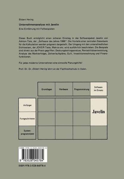Produktbild: Unternehmensanalyse mit Javelin