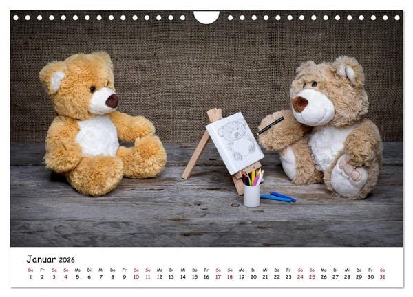 Produktbild: Eddy, der Teddy (Wandkalender 2026 DIN A4 quer), CALVENDO Monatskalender