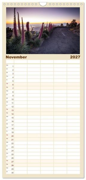 Produktbild: Familienplaner 2027 - La Palma - La Isla Bonita mit 5 Spalten (Wandkalender, 21 x 45 cm) CALVENDO