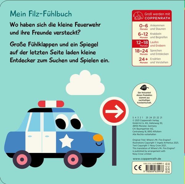 Produktbild: Mein Filz-Fühlbuch: Kuckuck, kleine Feuerwehr!