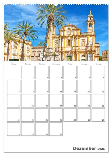 Produktbild: Palermo - Reiseziel auf Sizilien (Wandkalender 2026 DIN A2 hoch), CALVENDO Monatskalender