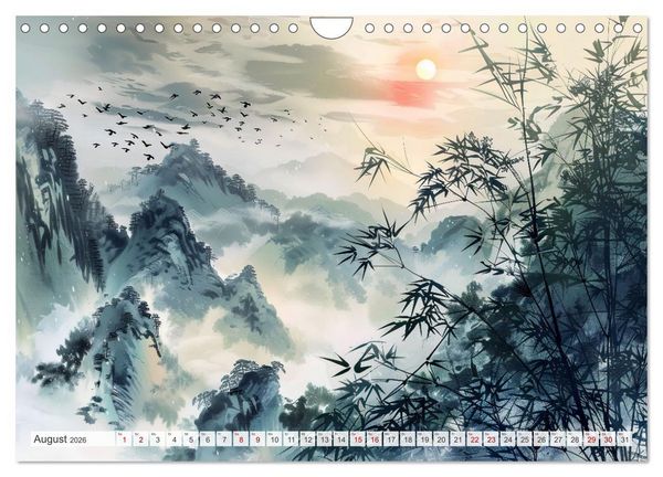 Produktbild: Die Essenz von China - Chinesische Landschaften und Symbole in Harmonie (Wandkalender 2026 DIN A4 quer), CALVENDO Monatskalender
