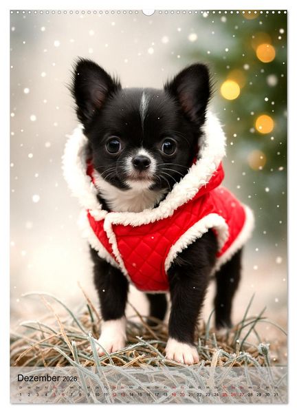 Produktbild: Chihuahua Diamonds &ndash; Magic Moments mit unseren sch&ouml;nsten Welpen aller Zeiten (Wandkalender 2026 DIN A2 hoch), CALVENDO Monatskalender